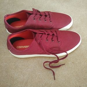 Converse dark red sneakers